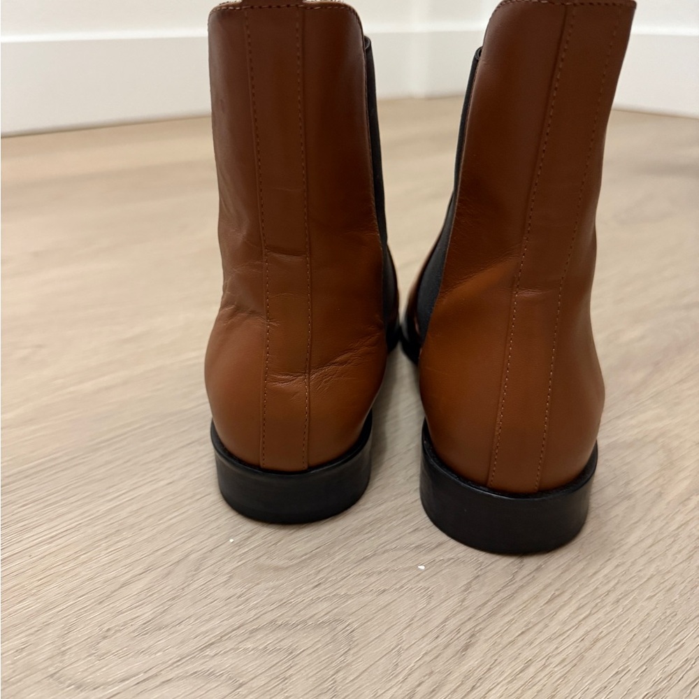 Everlane Italian Leather Chelsea Boots Cognac Brown Women’s Size 7 Made in Italy - Picture 5 of 13